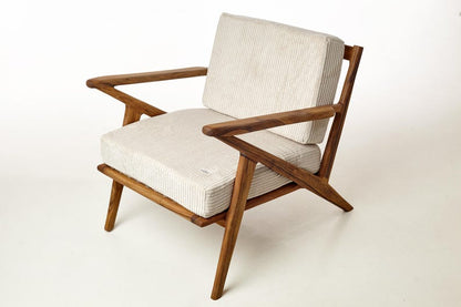 Handmade Mid-Century Wood Lounge Chair
