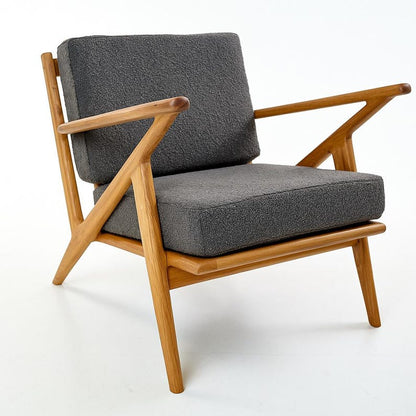 Handmade Mid-Century Wood Lounge Chair