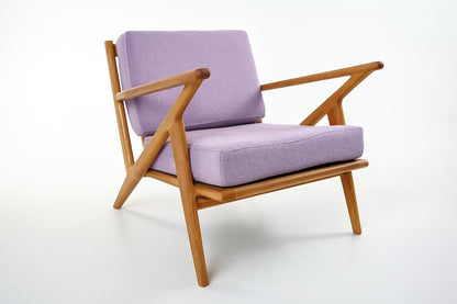 Handmade Mid-Century Wood Lounge Chair