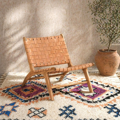 Handcrafted Solid Wood Accent Chair