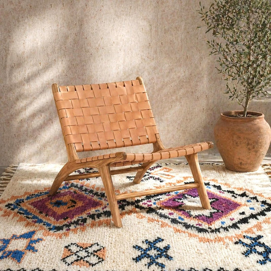 Handcrafted Solid Wood Accent Chair
