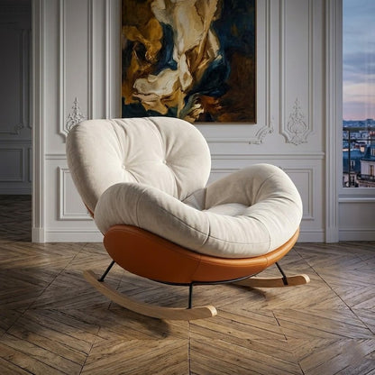 Handmade Upholstered Rocking Chair