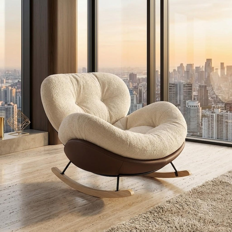 Handmade Upholstered Rocking Chair