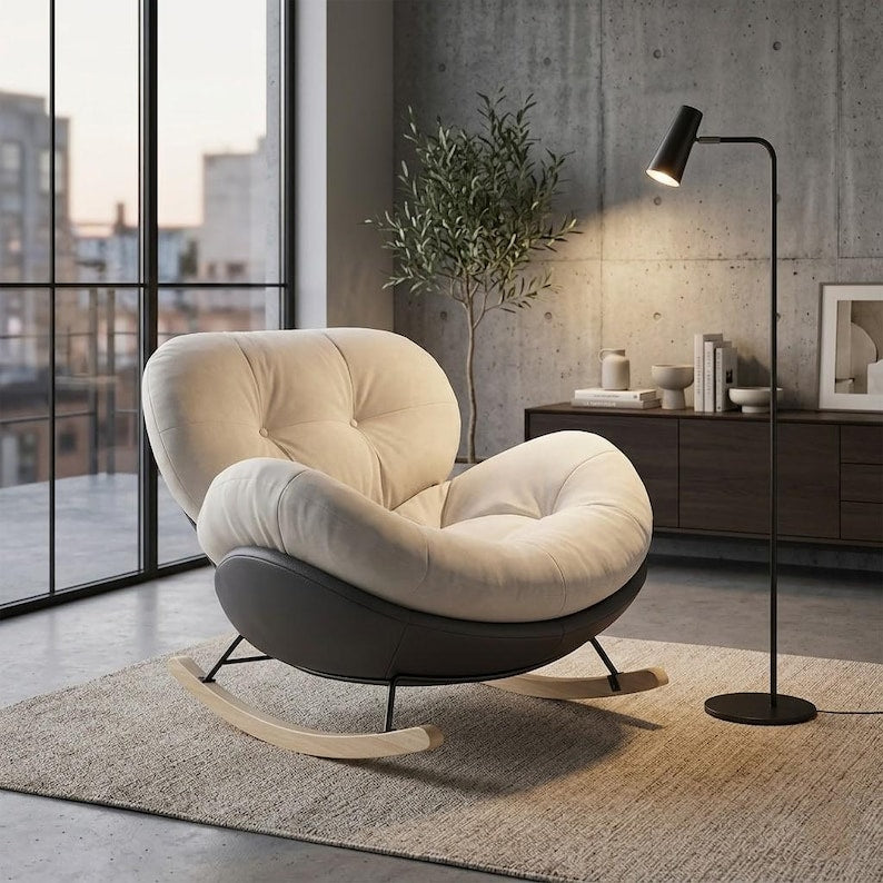 Handmade Upholstered Rocking Chair